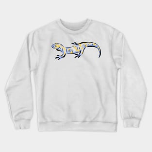 Spotted Salamander Blue Yellow Lizard Crewneck Sweatshirt